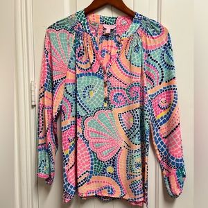 Lilly Pulitzer silk Elsa top. Dry clean